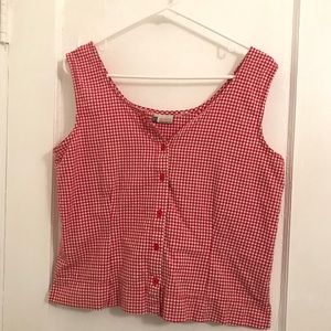 Red gingham tank